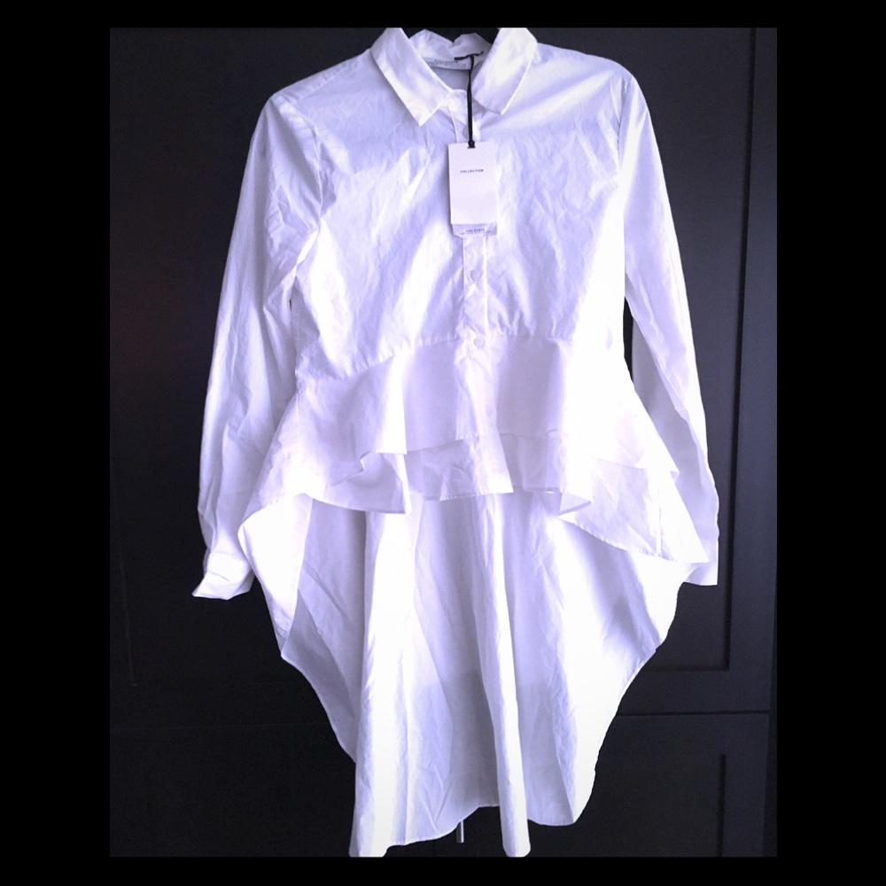 🆕COTTON TUXEDO FRILL SHIRT🆕